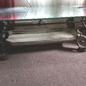 Glass top coffee table